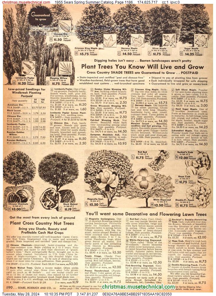 1955 Sears Spring Summer Catalog, Page 1186