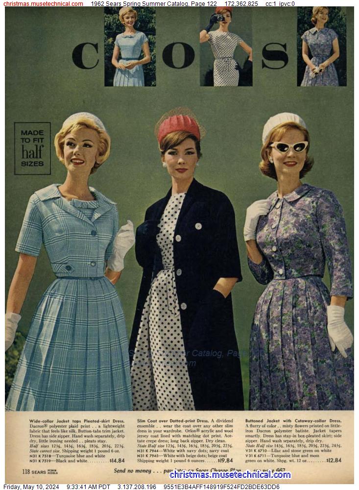 1962 Sears Spring Summer Catalog, Page 122