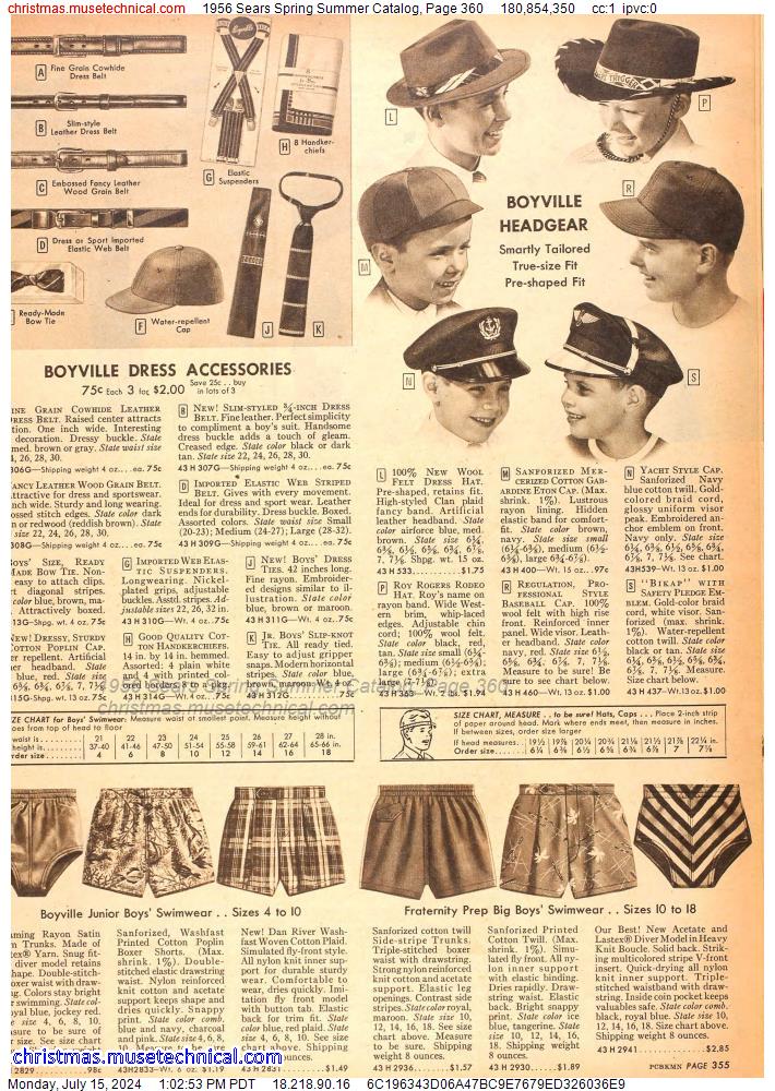 1956 Sears Spring Summer Catalog, Page 360