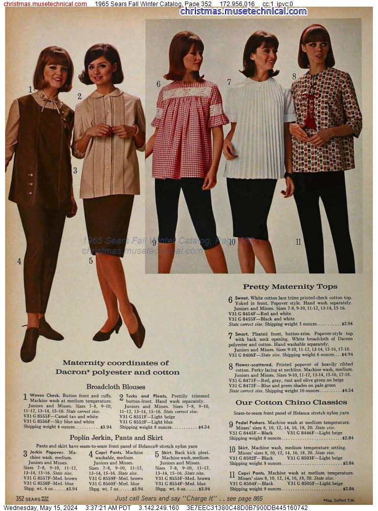1965 Sears Fall Winter Catalog, Page 352