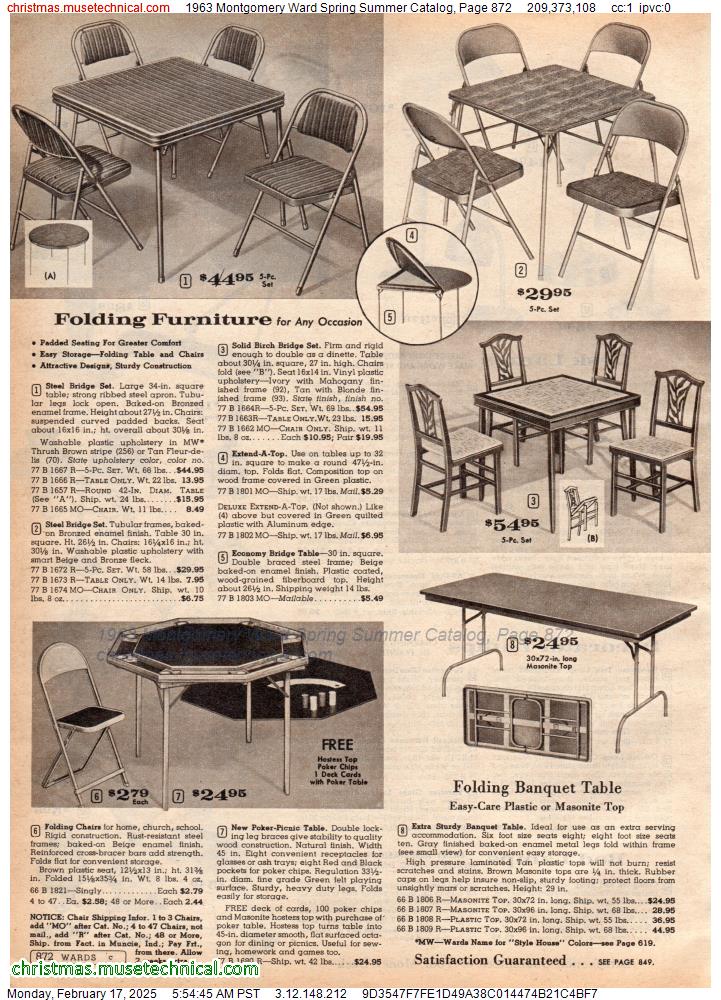 1963 Montgomery Ward Spring Summer Catalog, Page 872