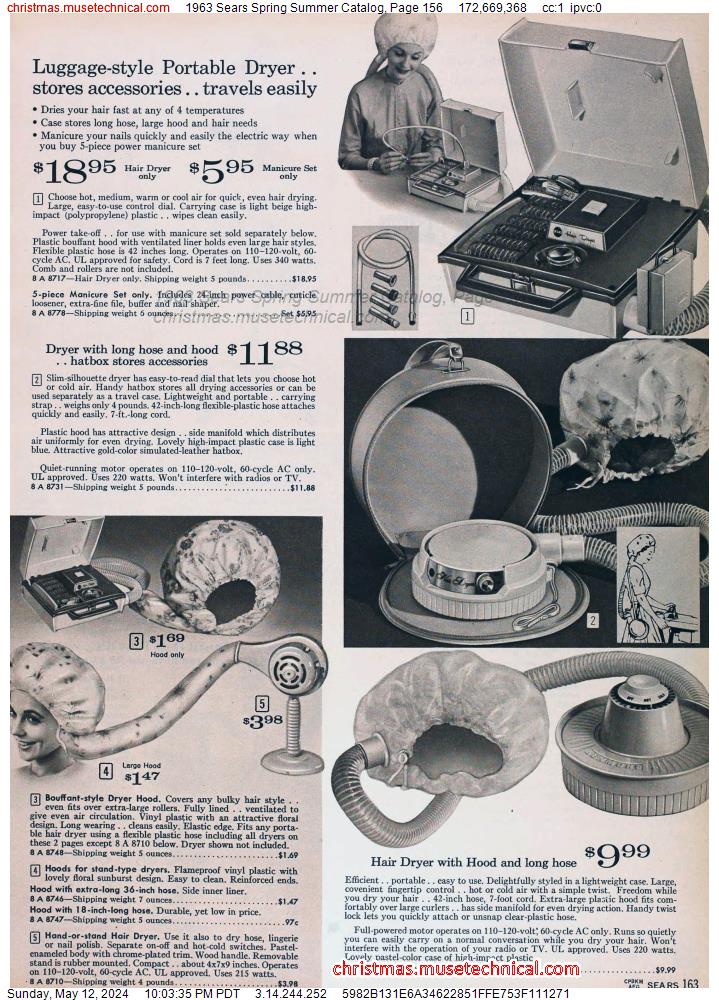 1963 Sears Spring Summer Catalog, Page 156