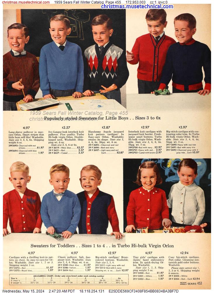 1959 Sears Fall Winter Catalog, Page 455