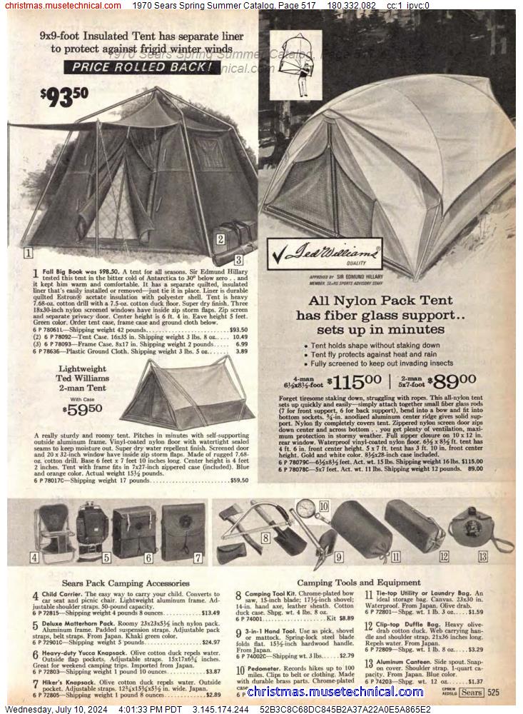 1970 Sears Spring Summer Catalog, Page 517