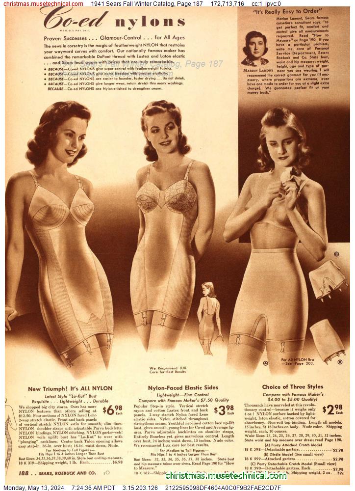 1941 Sears Fall Winter Catalog, Page 187