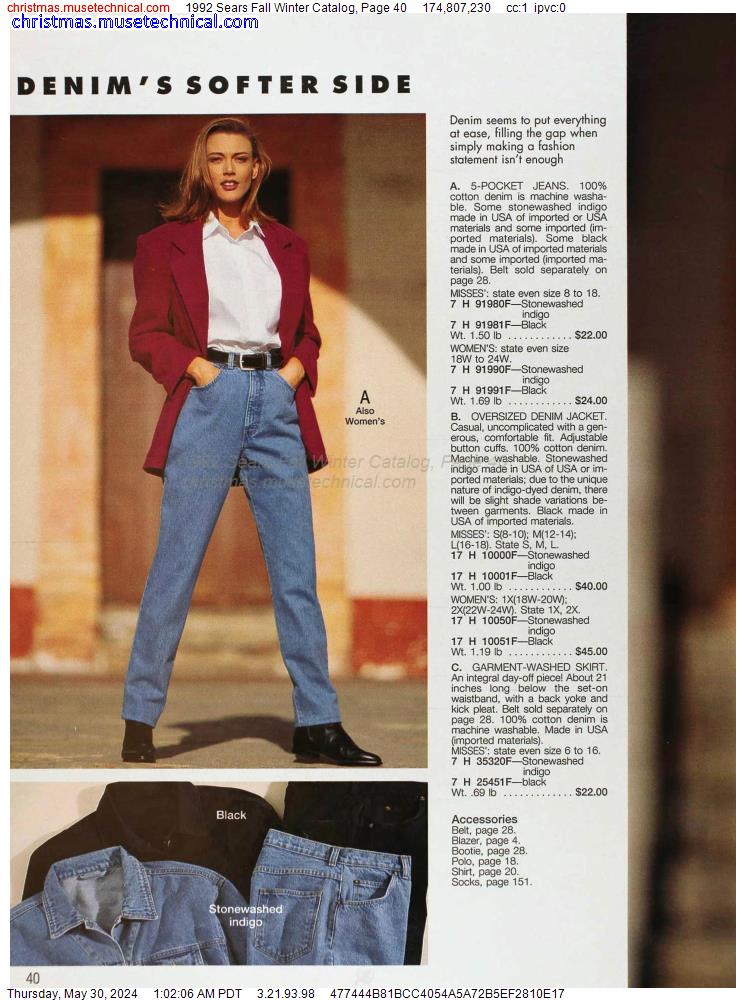 1992 Sears Fall Winter Catalog, Page 40