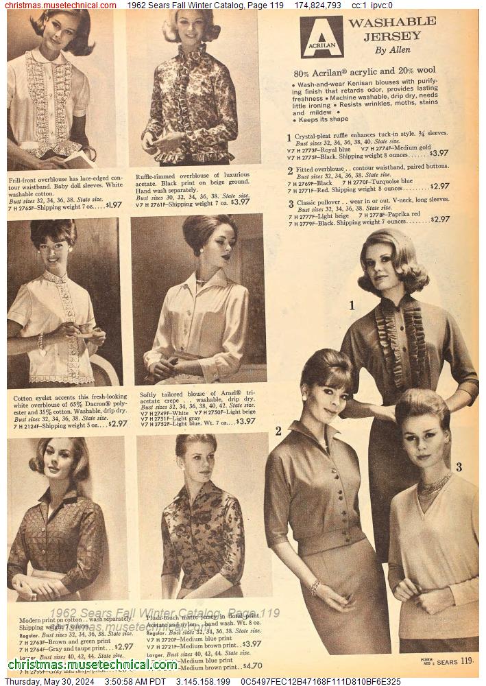 1962 Sears Fall Winter Catalog, Page 119