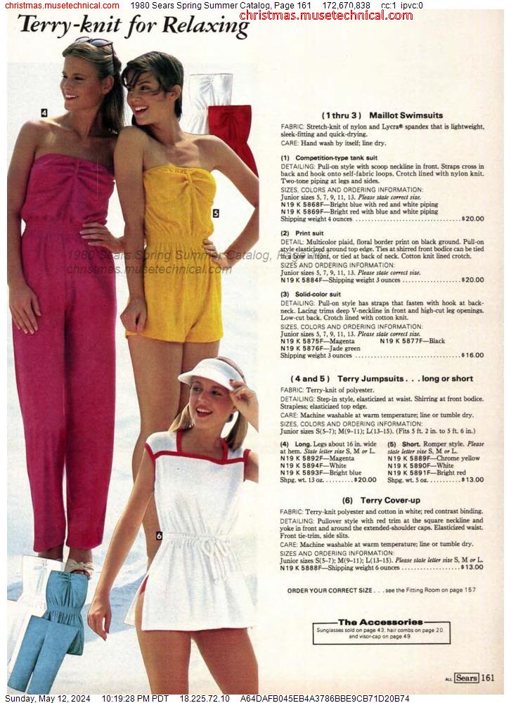 1980 Sears Spring Summer Catalog, Page 161