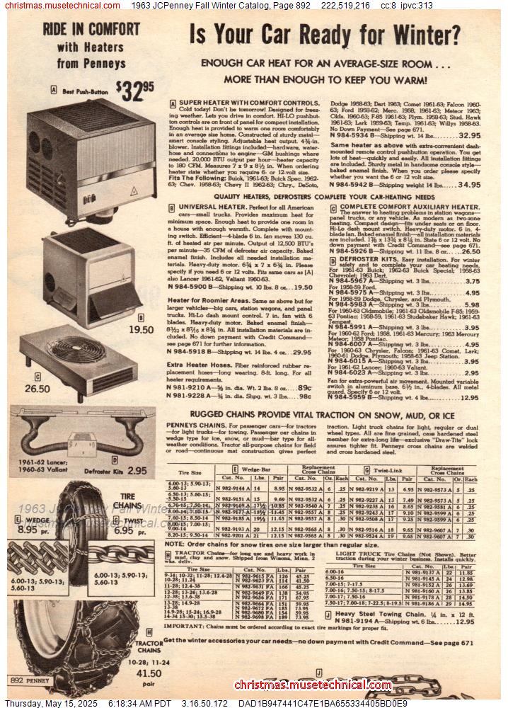 1963 JCPenney Fall Winter Catalog, Page 892