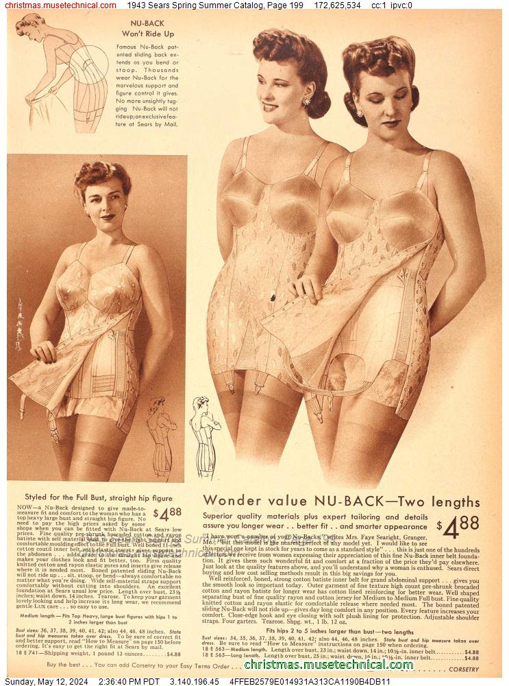 1943 Sears Spring Summer Catalog, Page 199