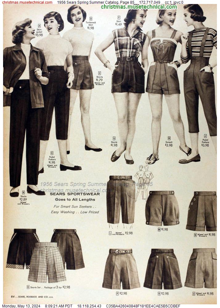 1956 Sears Spring Summer Catalog, Page 85