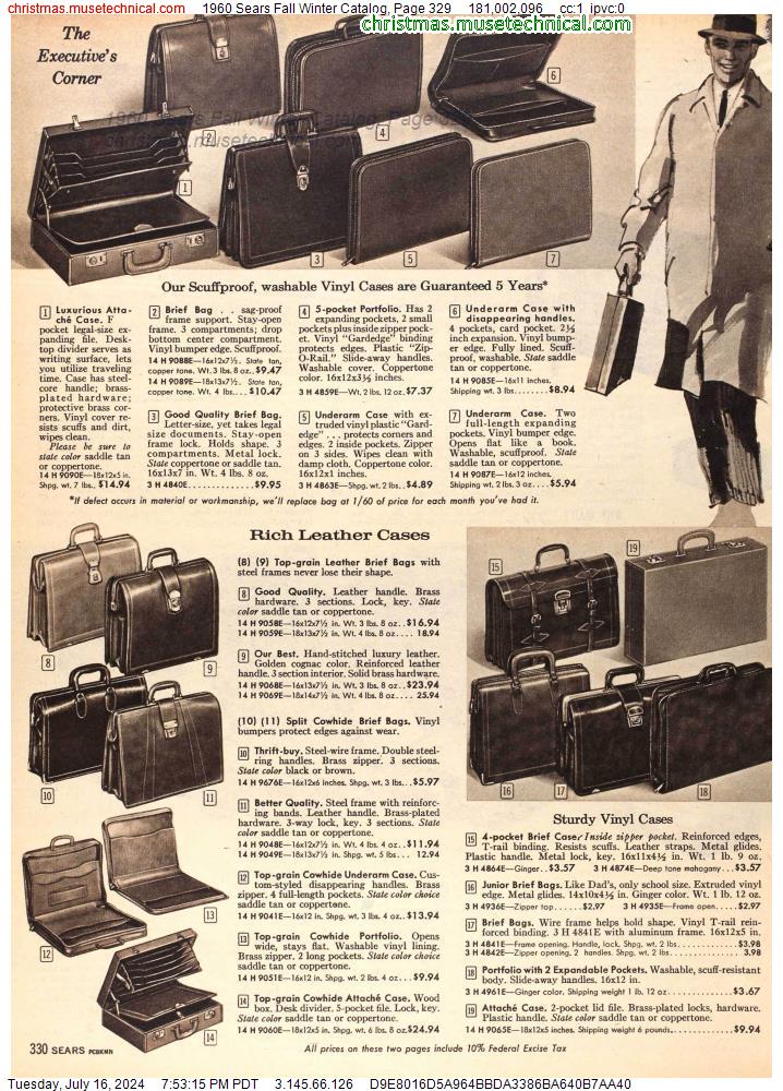 1960 Sears Fall Winter Catalog, Page 329