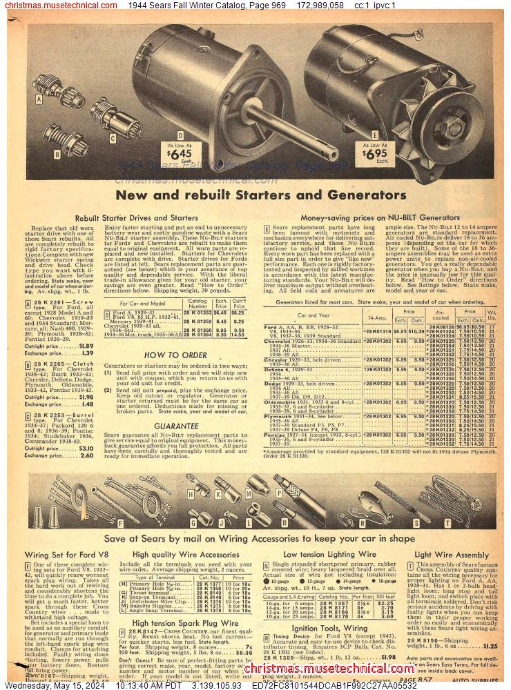 1944 Sears Fall Winter Catalog, Page 969