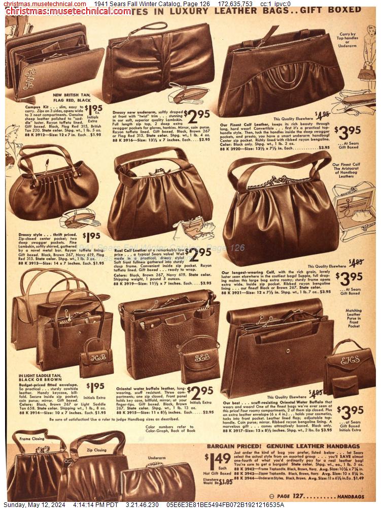 1941 Sears Fall Winter Catalog, Page 126
