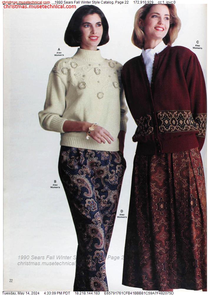 1990 Sears Fall Winter Style Catalog, Page 22