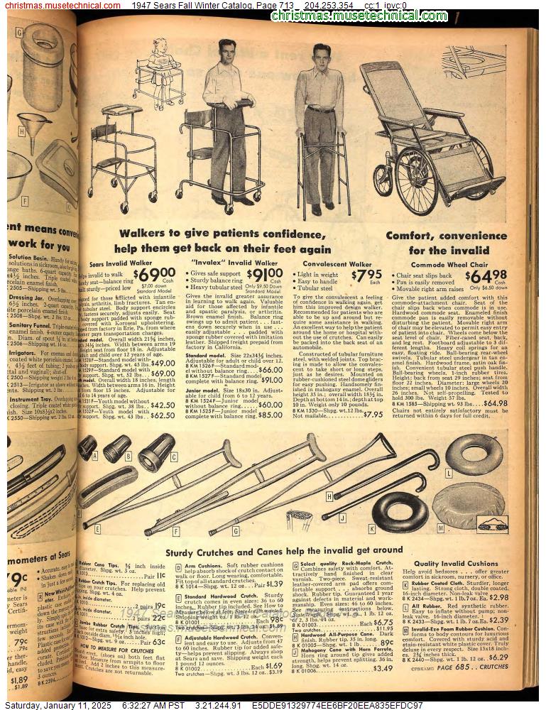 1947 Sears Fall Winter Catalog, Page 713