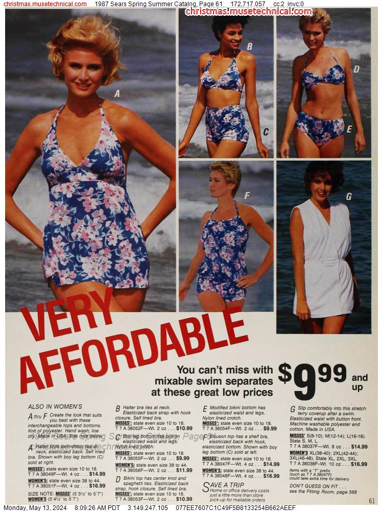 1987 Sears Spring Summer Catalog, Page 61