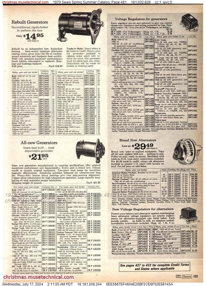 1970 Sears Spring Summer Catalog, Page 481