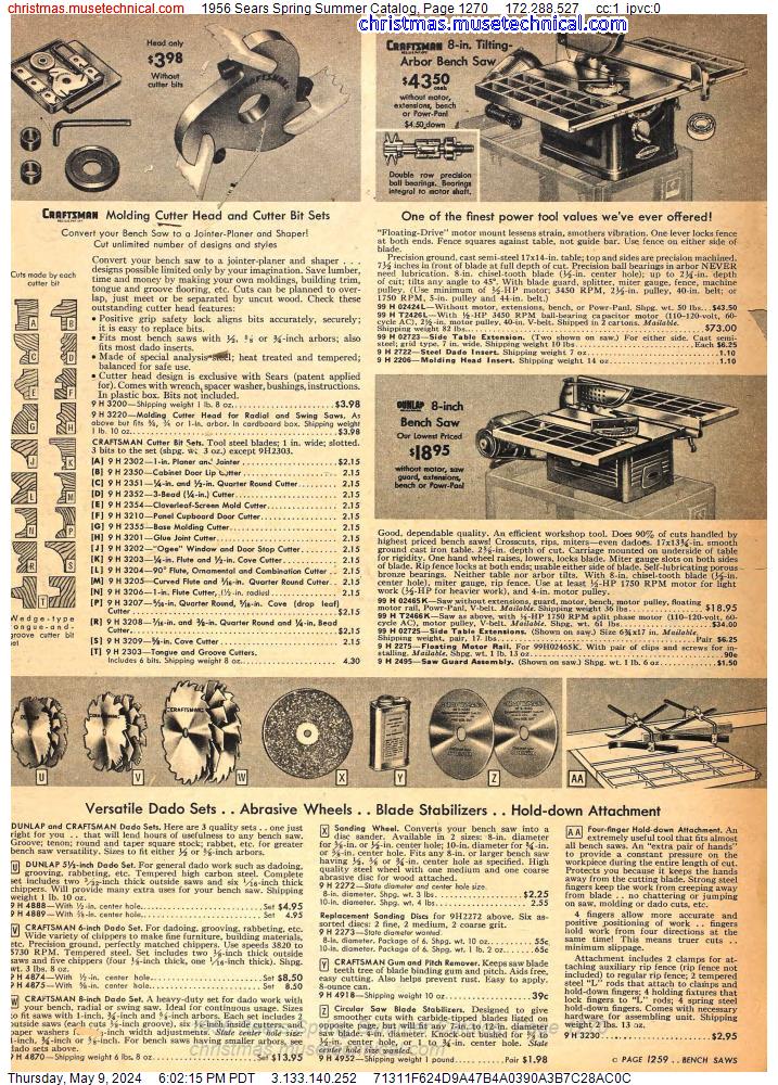 1956 Sears Spring Summer Catalog, Page 1270