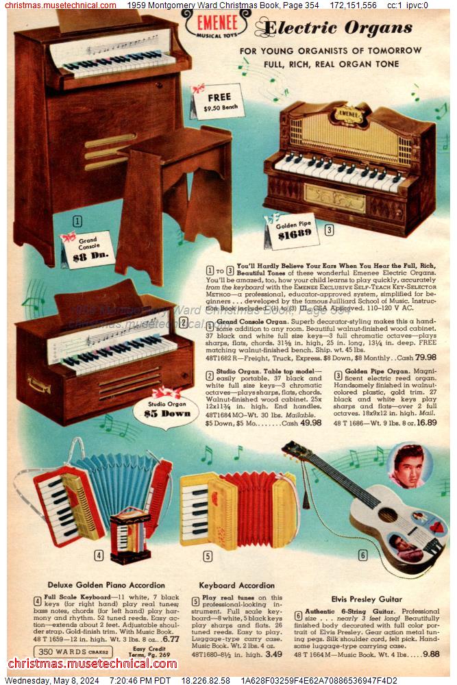 1959 Montgomery Ward Christmas Book, Page 354