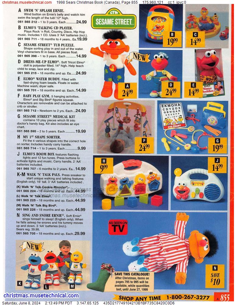 1998 Sears Christmas Book (Canada), Page 855