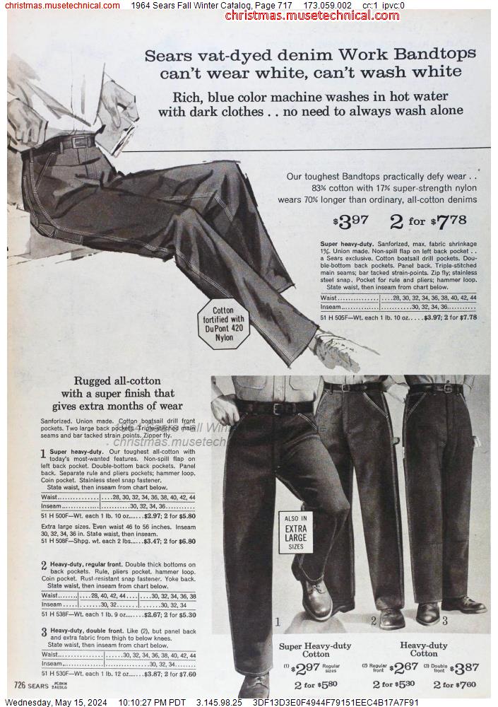 1964 Sears Fall Winter Catalog, Page 717