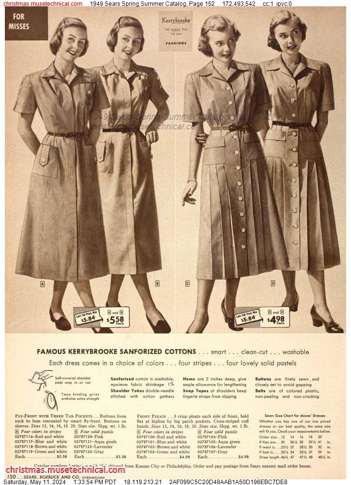 1949 Sears Spring Summer Catalog, Page 152