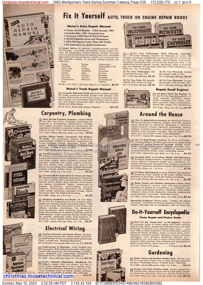 1962 Montgomery Ward Spring Summer Catalog, Page 536