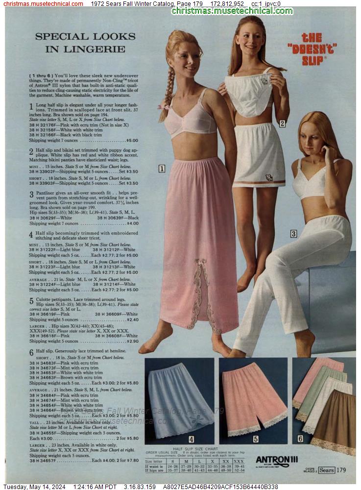 1972 Sears Fall Winter Catalog, Page 179