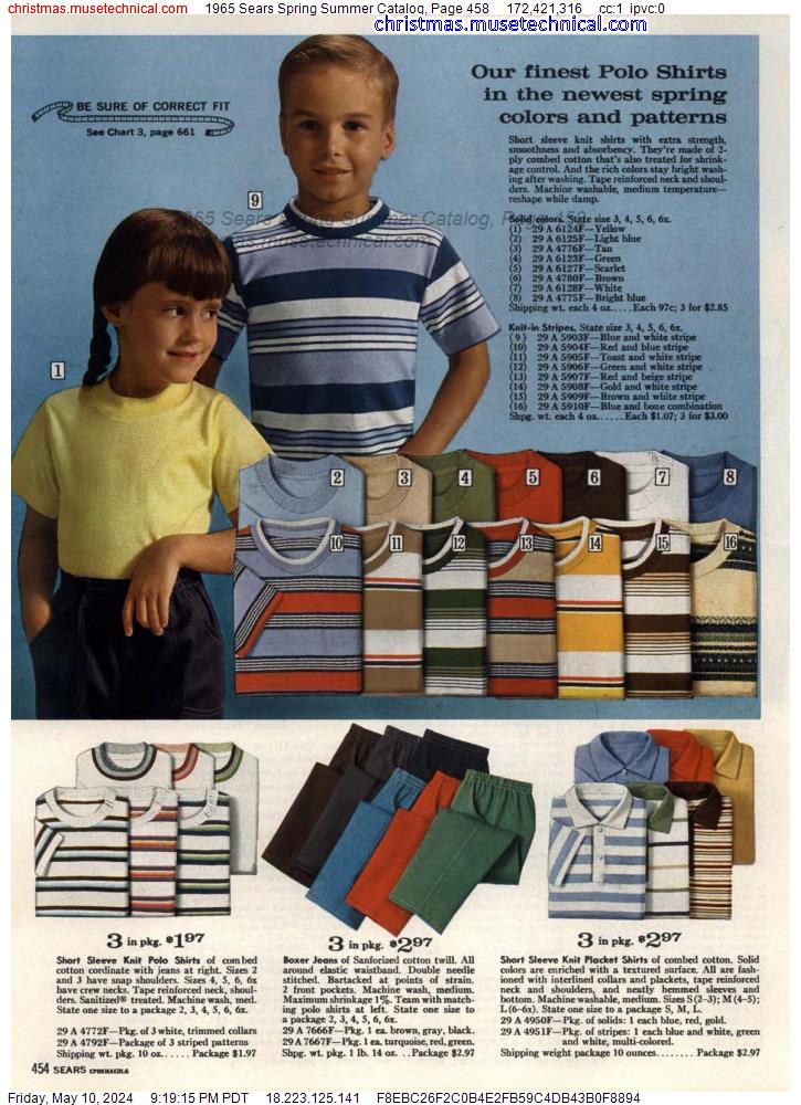 1965 Sears Spring Summer Catalog, Page 458