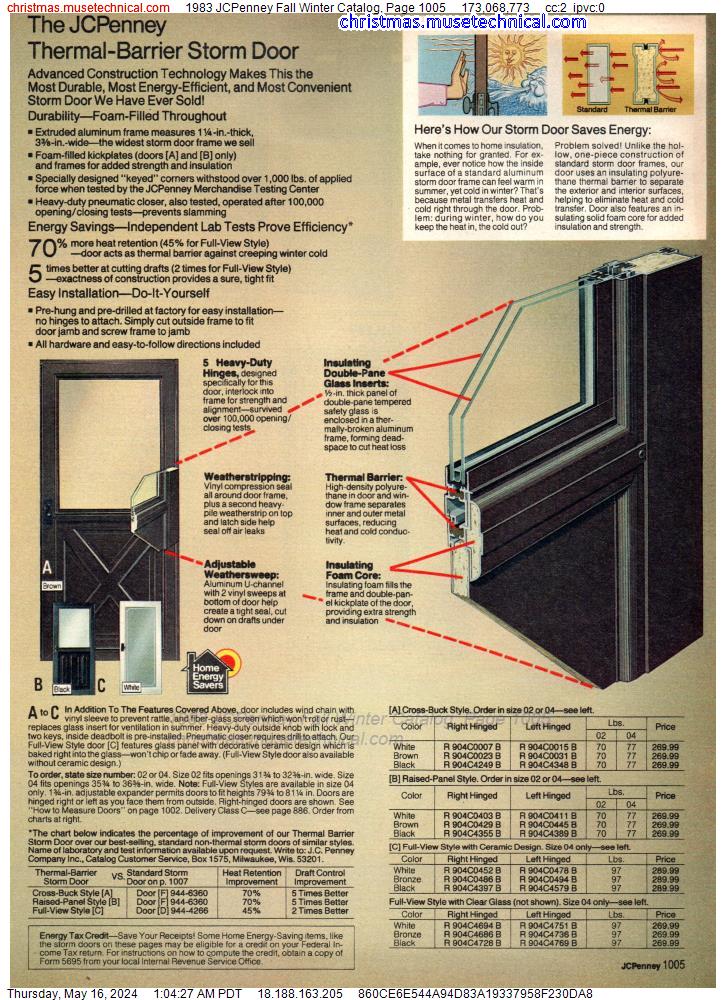 1983 JCPenney Fall Winter Catalog, Page 1005
