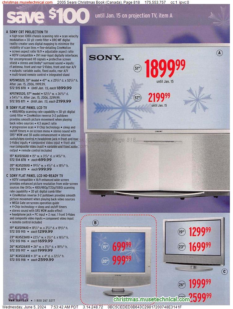 2005 Sears Christmas Book (Canada), Page 818
