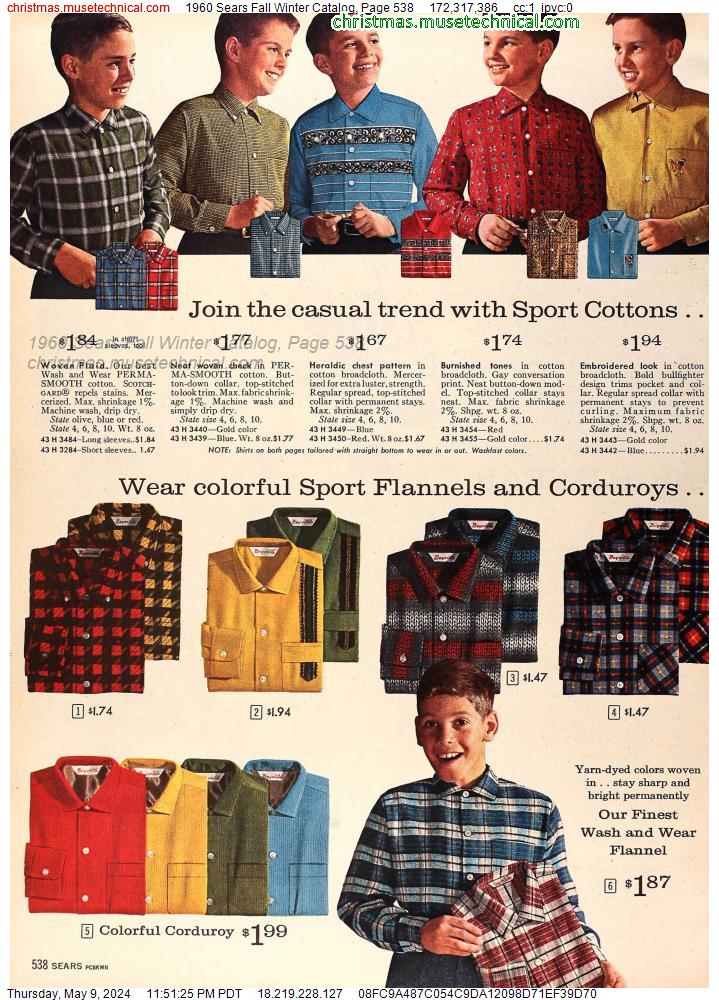 1960 Sears Fall Winter Catalog, Page 538