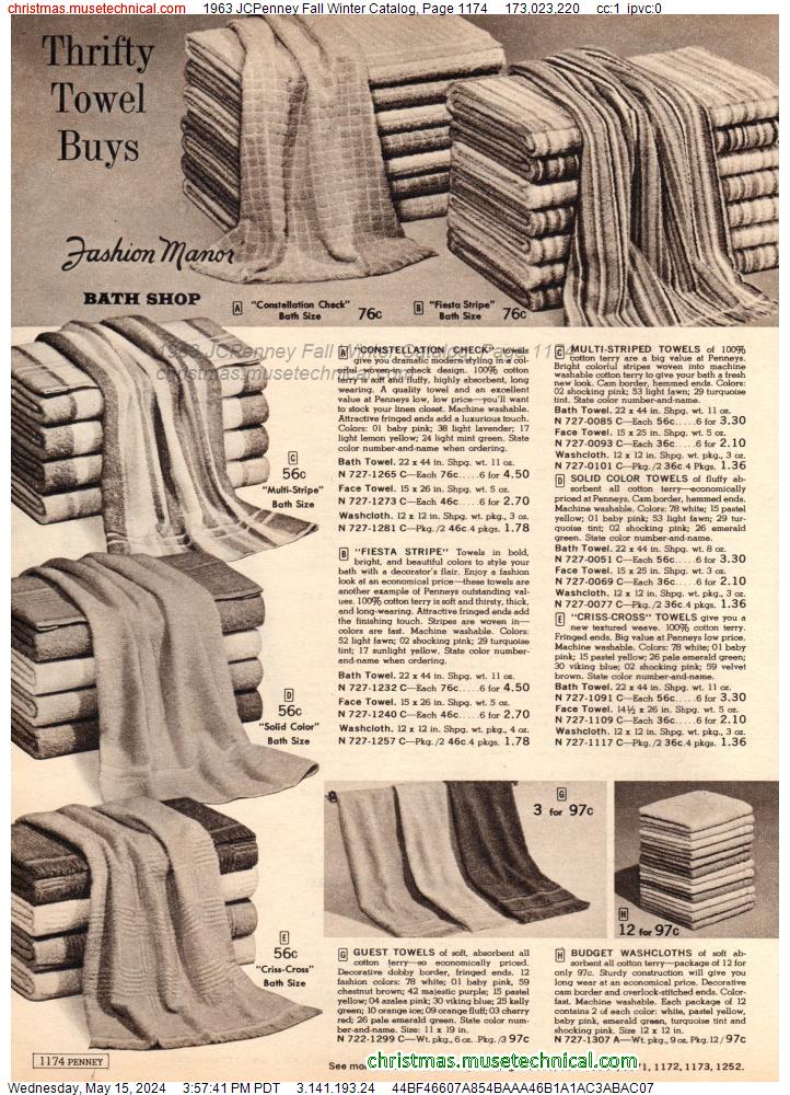 1963 JCPenney Fall Winter Catalog, Page 1174
