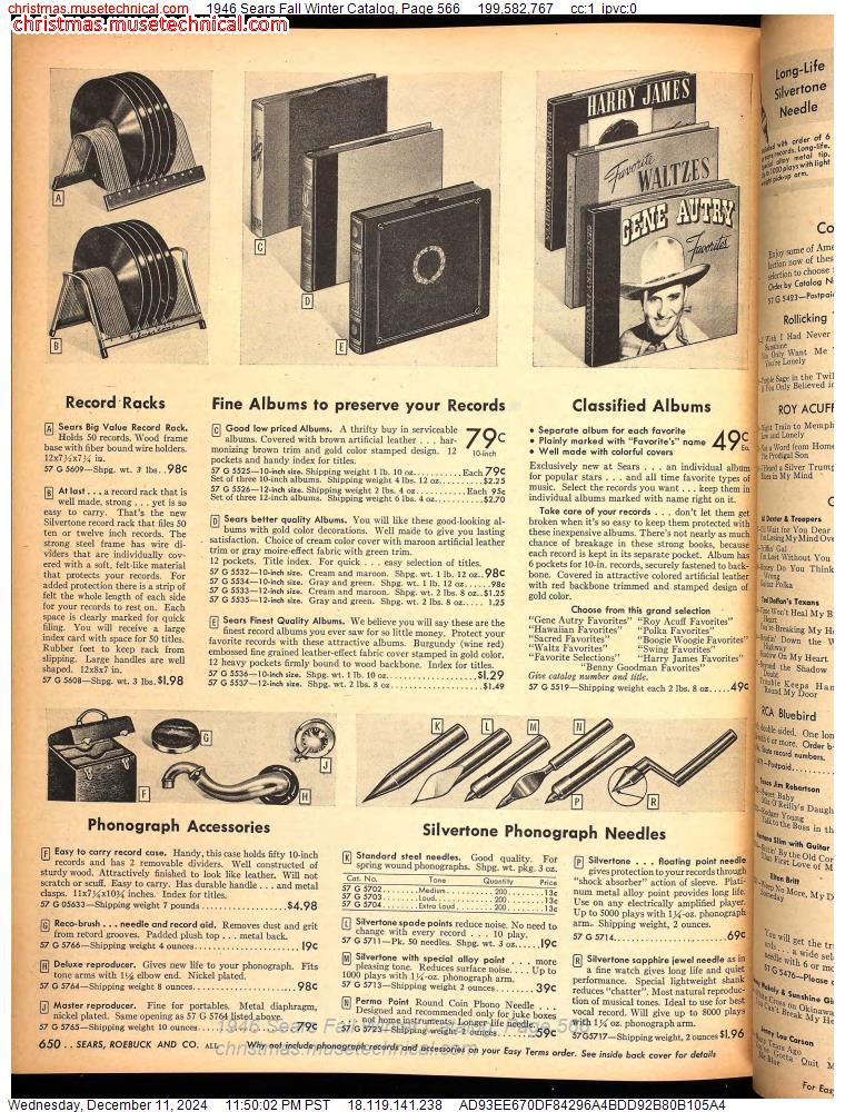 1946 Sears Fall Winter Catalog, Page 566