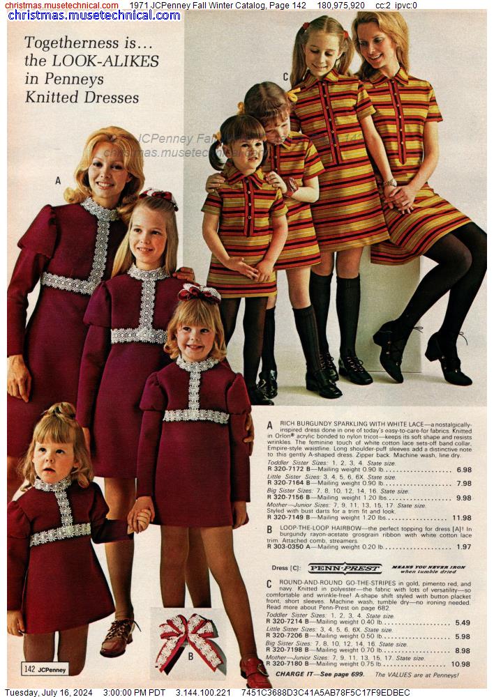 1971 JCPenney Fall Winter Catalog, Page 142