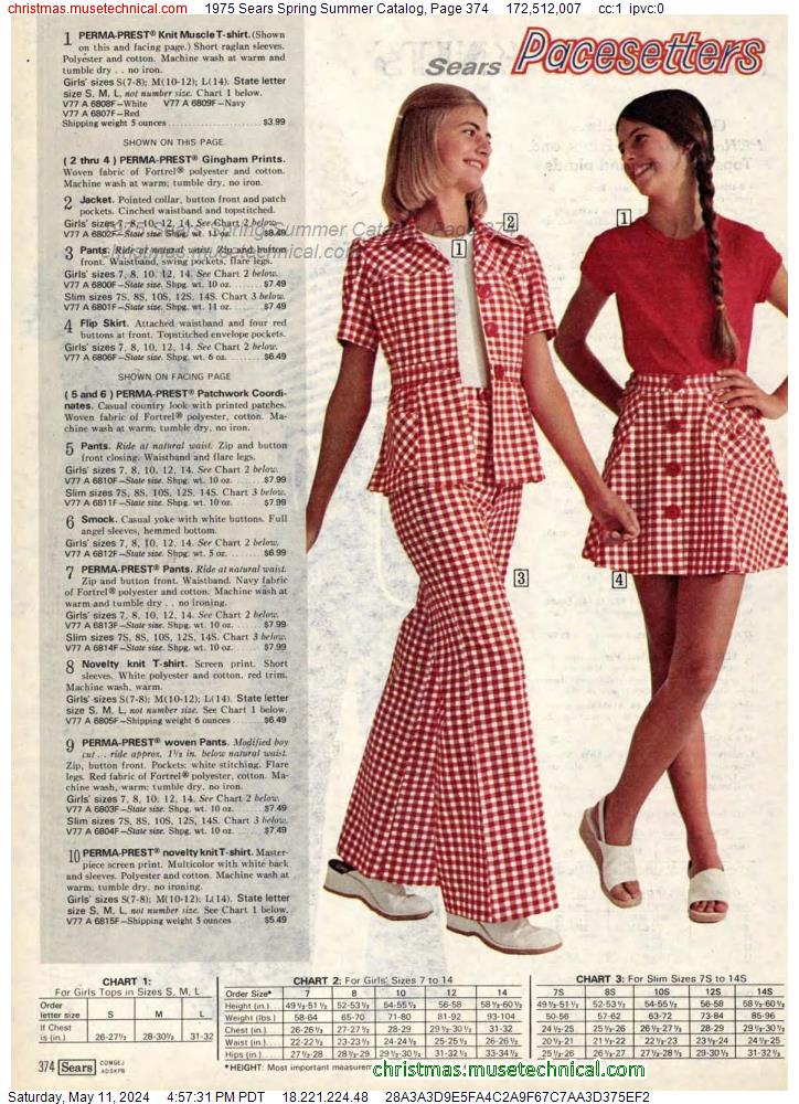 1975 Sears Spring Summer Catalog, Page 374