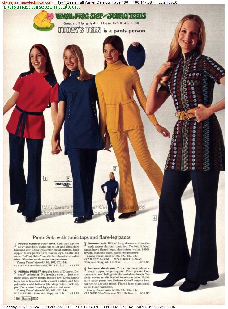 1971 Sears Fall Winter Catalog, Page 166
