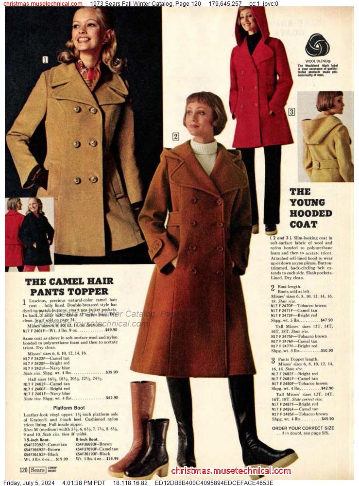 1973 Sears Fall Winter Catalog, Page 120