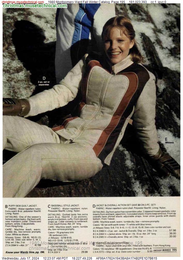 1980 Montgomery Ward Fall Winter Catalog, Page 195