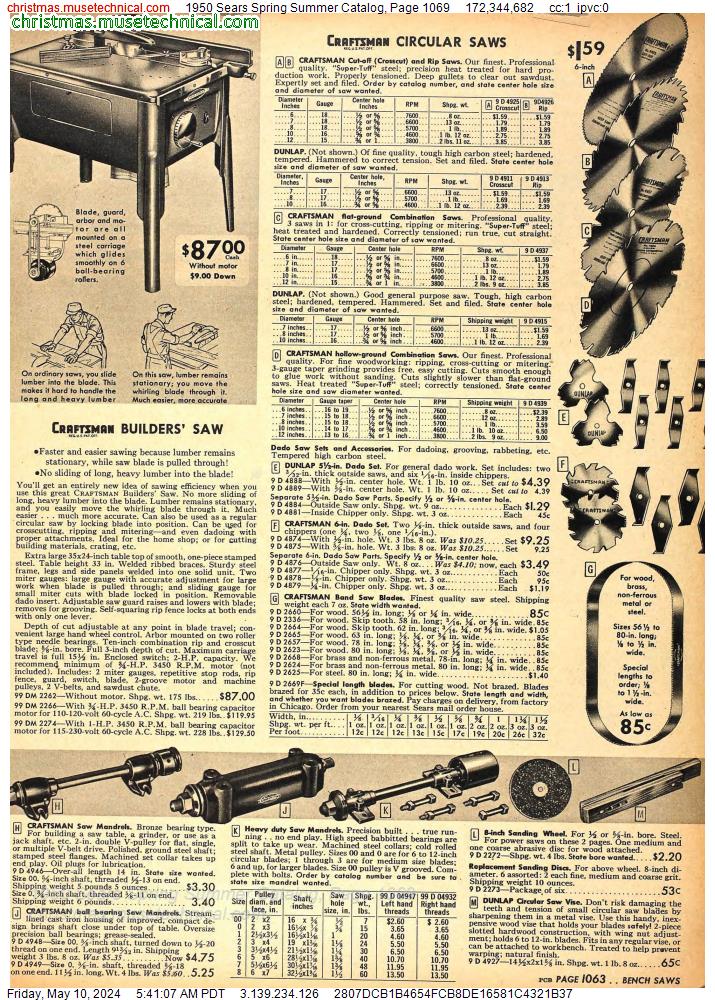 1950 Sears Spring Summer Catalog, Page 1069
