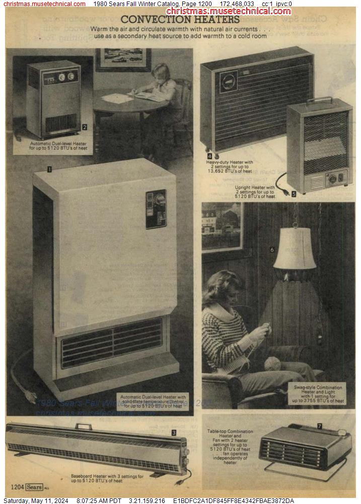 1980 Sears Fall Winter Catalog, Page 1200