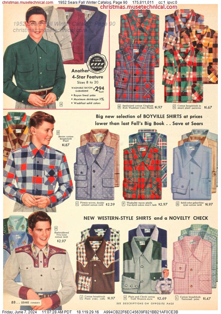 1952 Sears Fall Winter Catalog, Page 90
