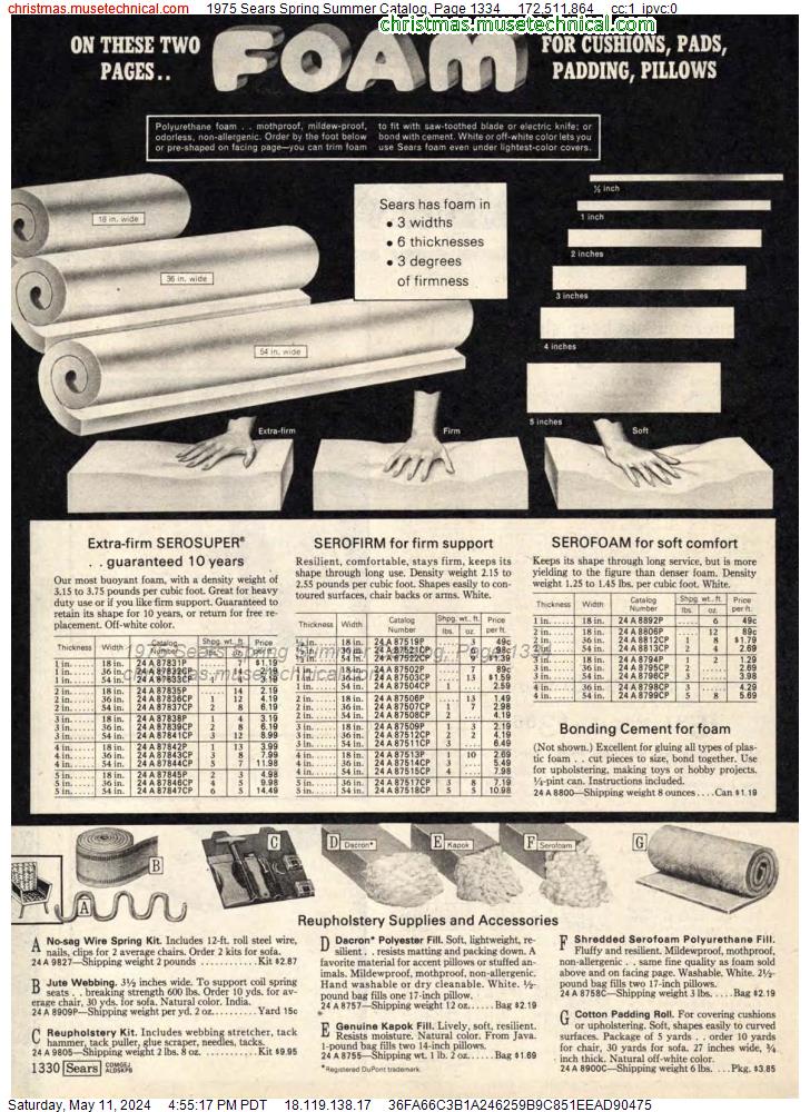 1975 Sears Spring Summer Catalog, Page 1334