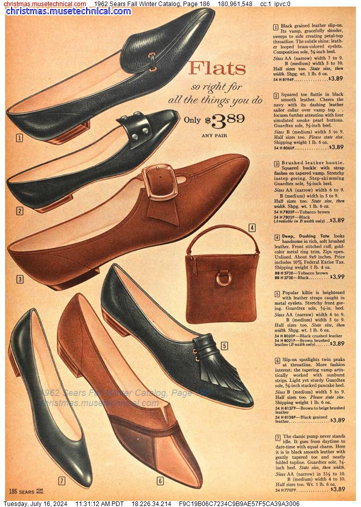 1962 Sears Fall Winter Catalog, Page 186