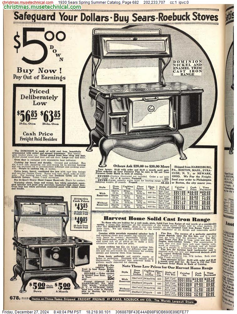 1930 Sears Spring Summer Catalog, Page 682