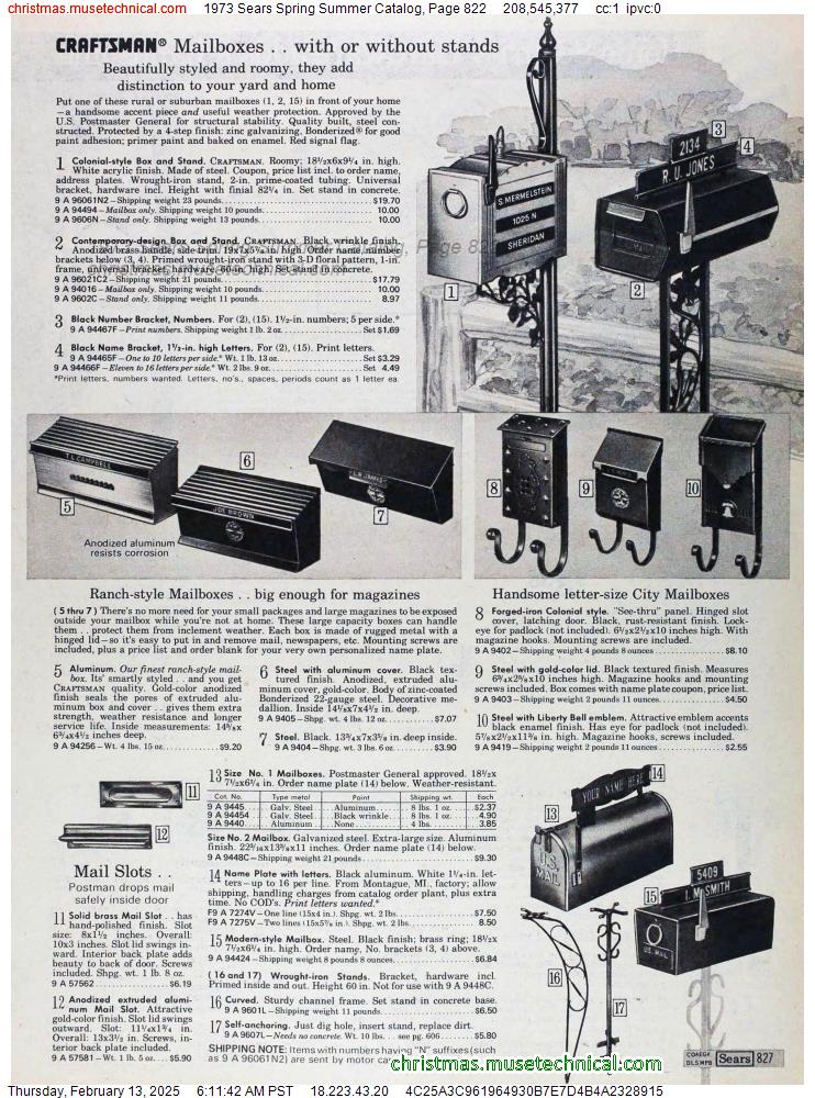 1973 Sears Spring Summer Catalog, Page 822