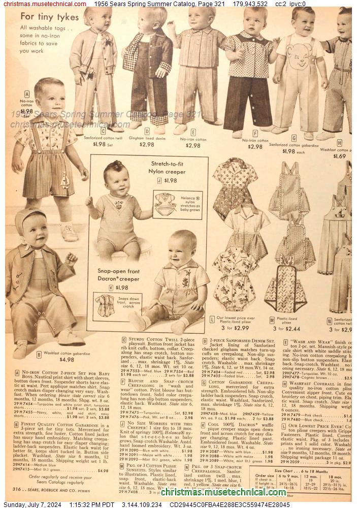 1956 Sears Spring Summer Catalog, Page 321