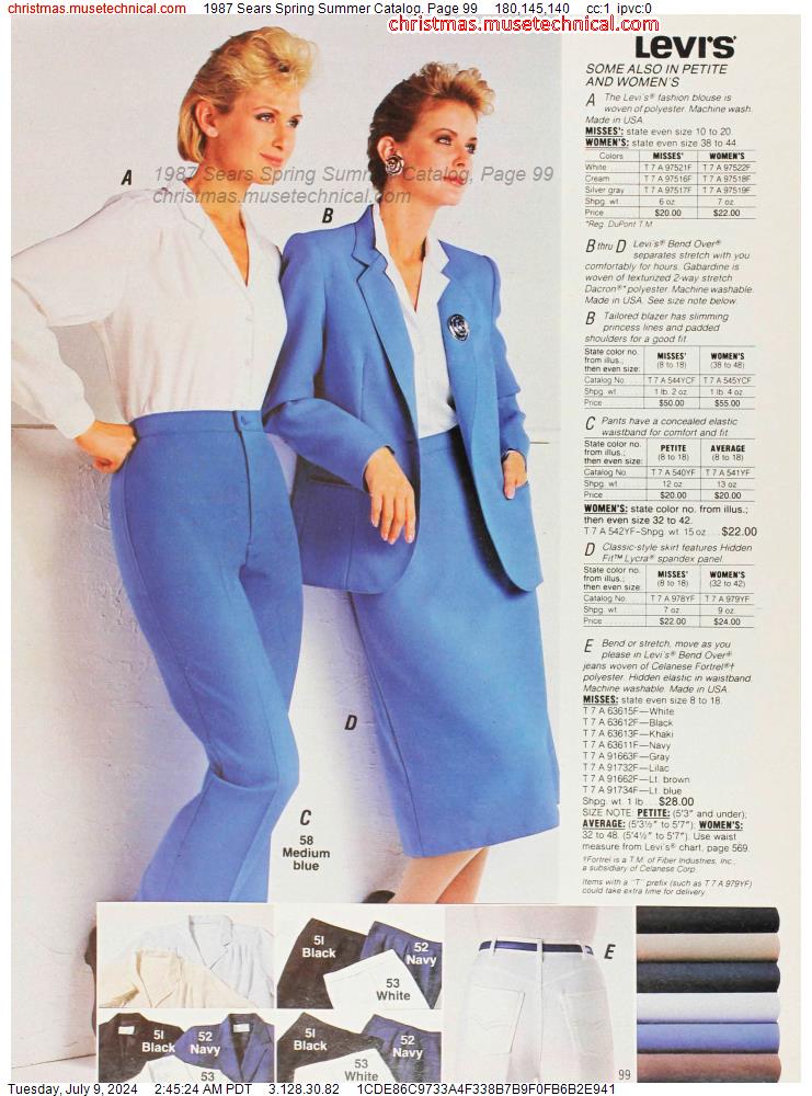1987 Sears Spring Summer Catalog, Page 99