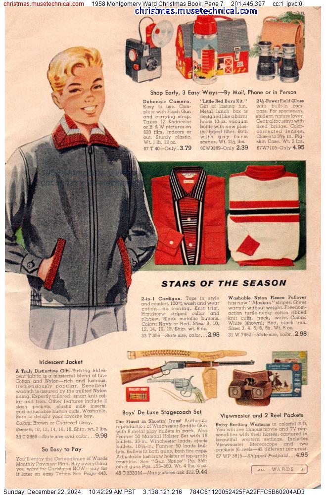 1958 Montgomery Ward Christmas Book, Page 7